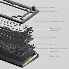 Набор Akko MONSGEEK M1 для самостоятельной сборки, 75% RGB, механическая клавиатура с горячей заменой, с ЧПУ, металлическая, с прокладкой и монтажной к... (art.: 3920bf48bbab6)