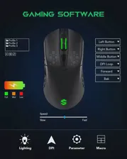 Беспроводная Проводная игровая мышь Black Shark Mako M1 RGB 2,4 ГГц, Двухрежимная легкая эргономичная мышь 10k DPI 1000 Гц с мягким кабелем (art.: 3920bb59a736a)