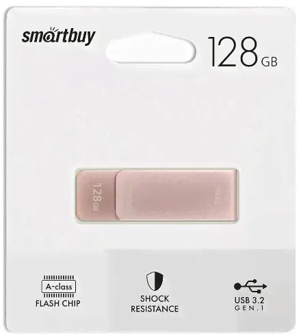 Накопитель USB 128GB SmartBuy M1 Metal 3.0/3.2 розовая (SB128GM1A)-0