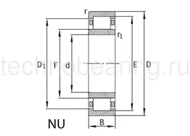 Подшипник NU317-E-M1 FAG