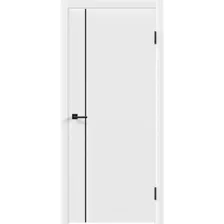 FLAT M1 ПГ белая эмаль, молдинг черный, кромка белая