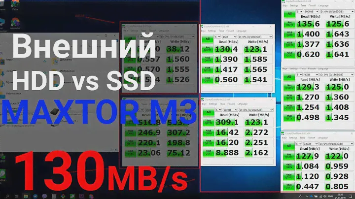 Внешний жесткий диск Maxtor M3 Portable 2TB USB 3.0 | SSD vs HDD- Speed Test