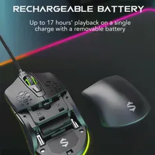 🛍 ПроводнаяБеспроводная мышь Black Shark Mako M1, игровая мышь с двойным режимом, перезаряжаемая компьютерная мышь RGB для игр, ПК, ноутбука, Mac